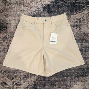 NWT Everlane Women's Cream Jean Shorts